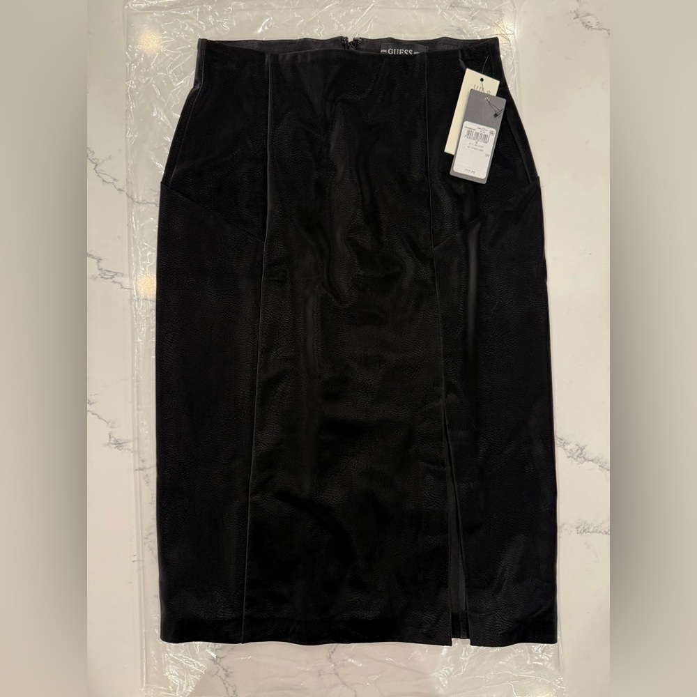 Guess Jet Black Katt Pencil Skirt Size S